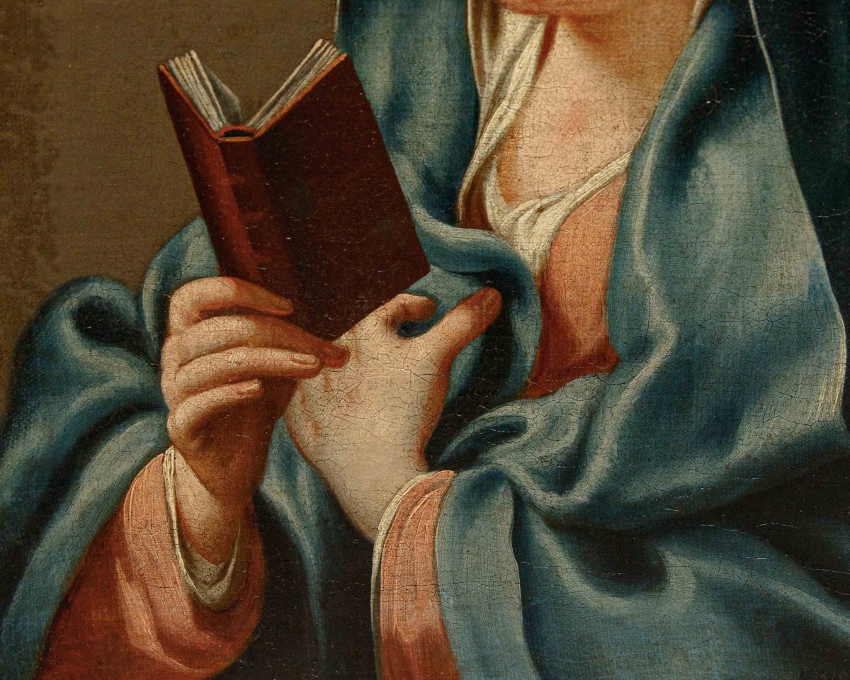 Bottega di Giovanni Battista Pittoni (Venezia, 1687 – 1767), Madonna che legge-photo-4