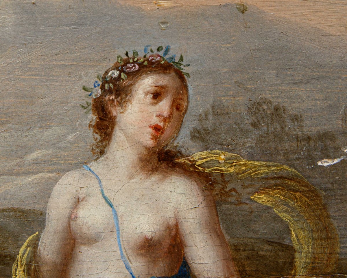 Bottega di Victor Honoré Janssens (1658 – 1736) Paesaggio con figure mitologiche-photo-6