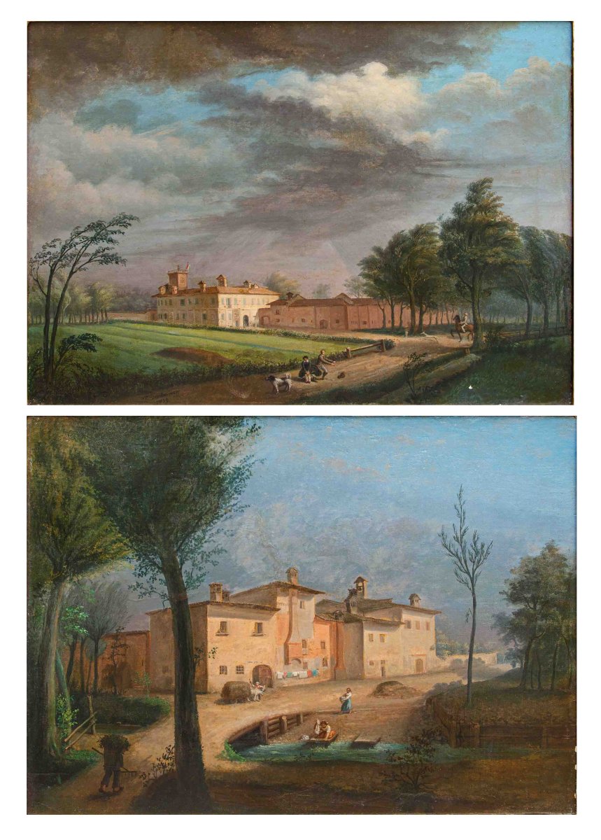 XIX secolo, Vedute con ville lombarde e scenette di genere-photo-2