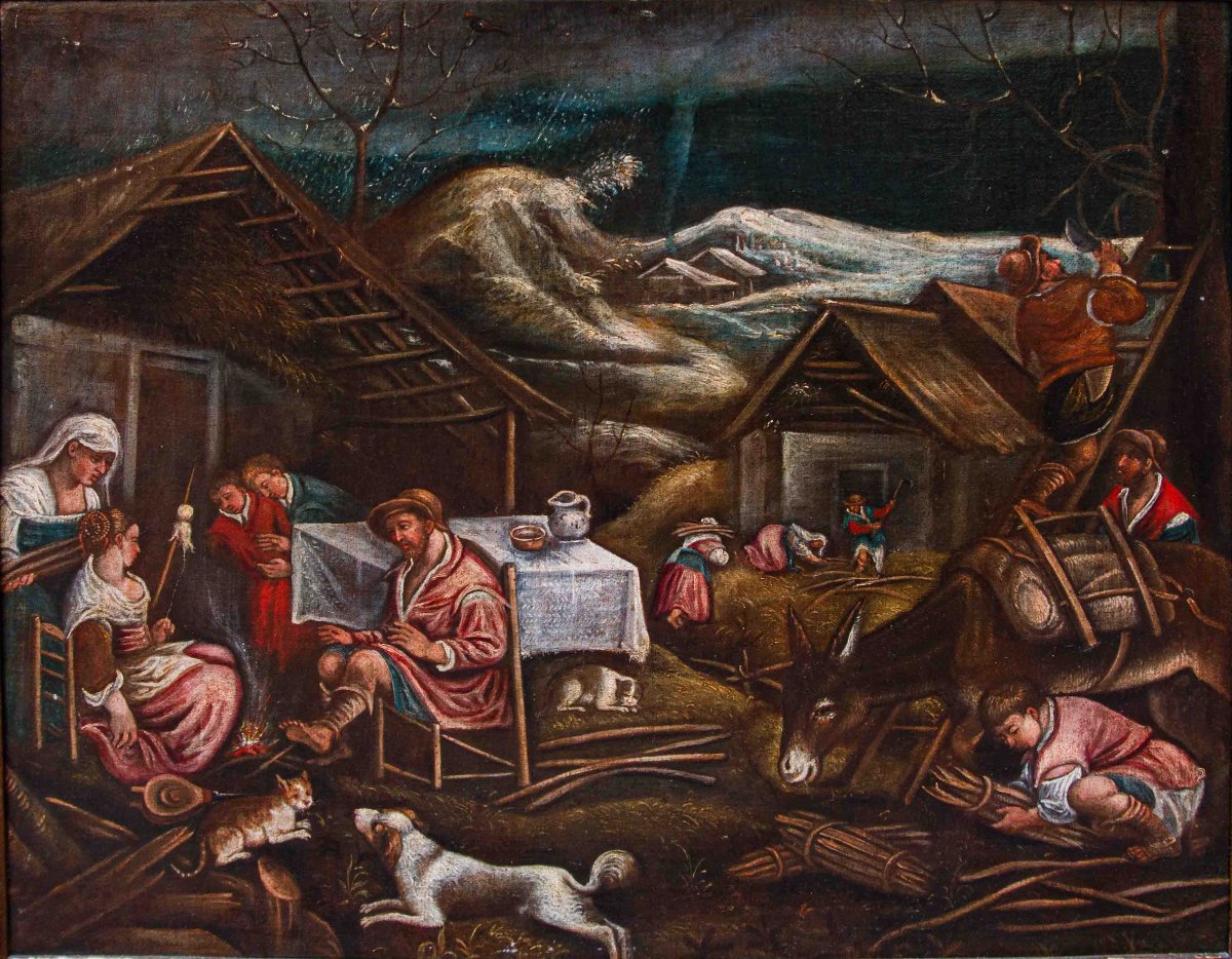 Ambito di Leandro Bassano (1557 - 1622), Allegoria dell’inverno-photo-2