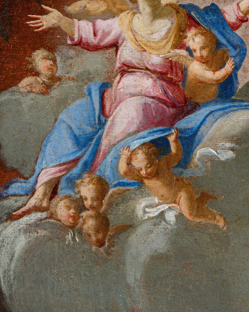 Carel de Vogelaer, e pittore romano della seconda metà del  XVII secolo, Ghirlanda di fiori-photo-1