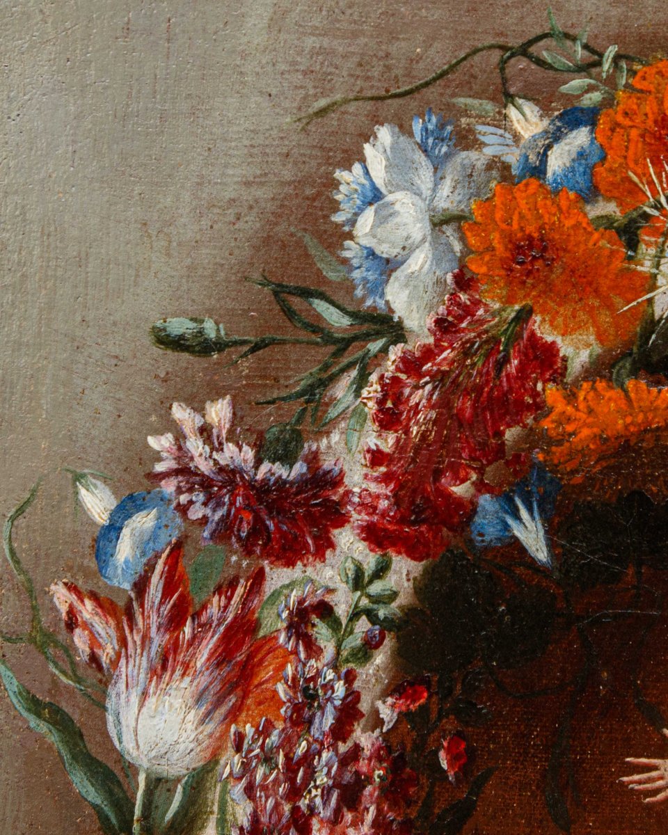 Carel de Vogelaer, e pittore romano della seconda metà del  XVII secolo, Ghirlanda di fiori-photo-2