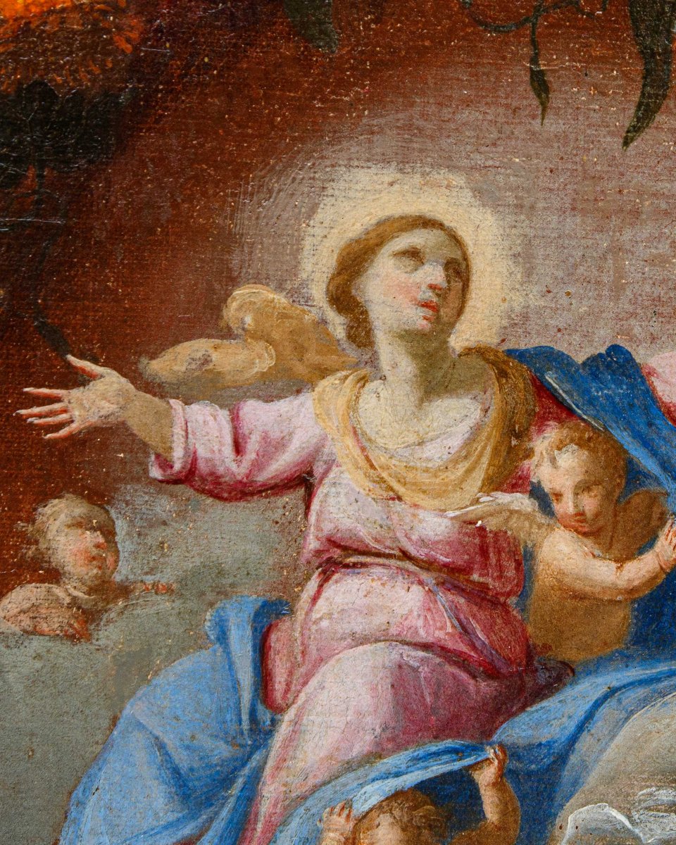 Carel de Vogelaer, e pittore romano della seconda metà del  XVII secolo, Ghirlanda di fiori-photo-3