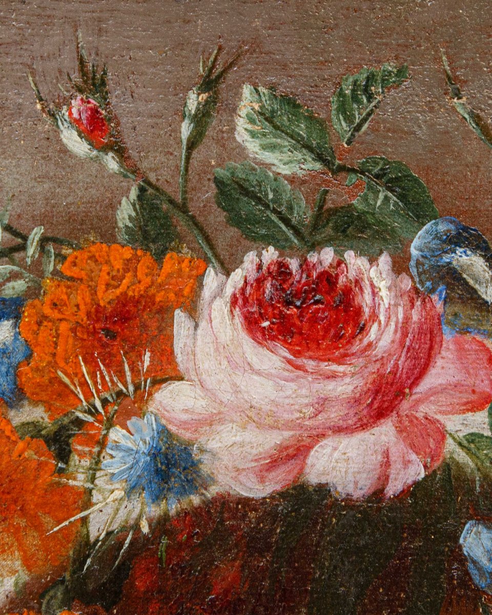 Carel de Vogelaer, e pittore romano della seconda metà del  XVII secolo, Ghirlanda di fiori-photo-4