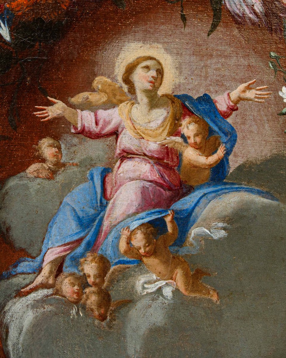 Carel de Vogelaer, e pittore romano della seconda metà del  XVII secolo, Ghirlanda di fiori-photo-7