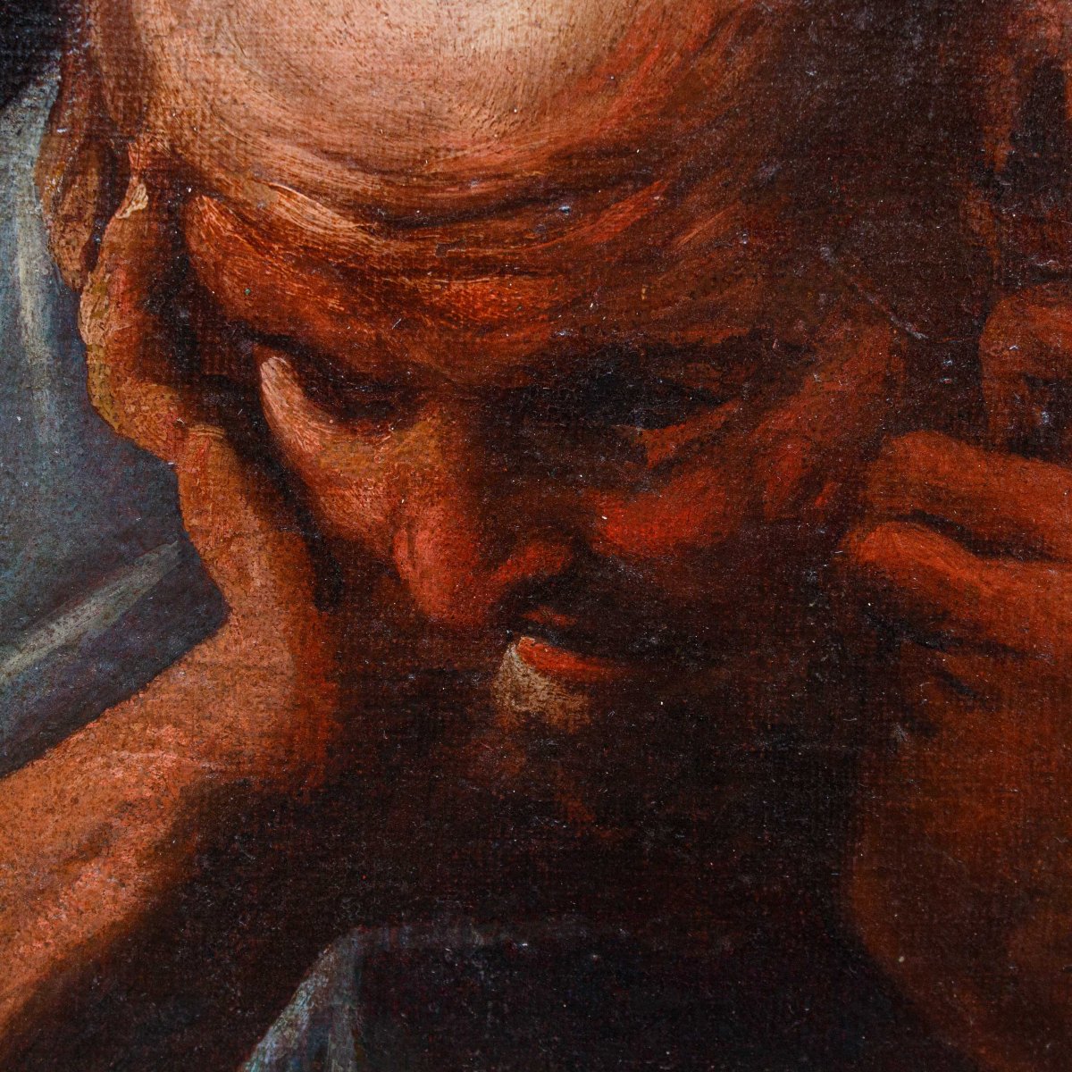 Antonio Zanchi (Este, 1631 – Venezia, 1722), Studio di un volto maschile-photo-4