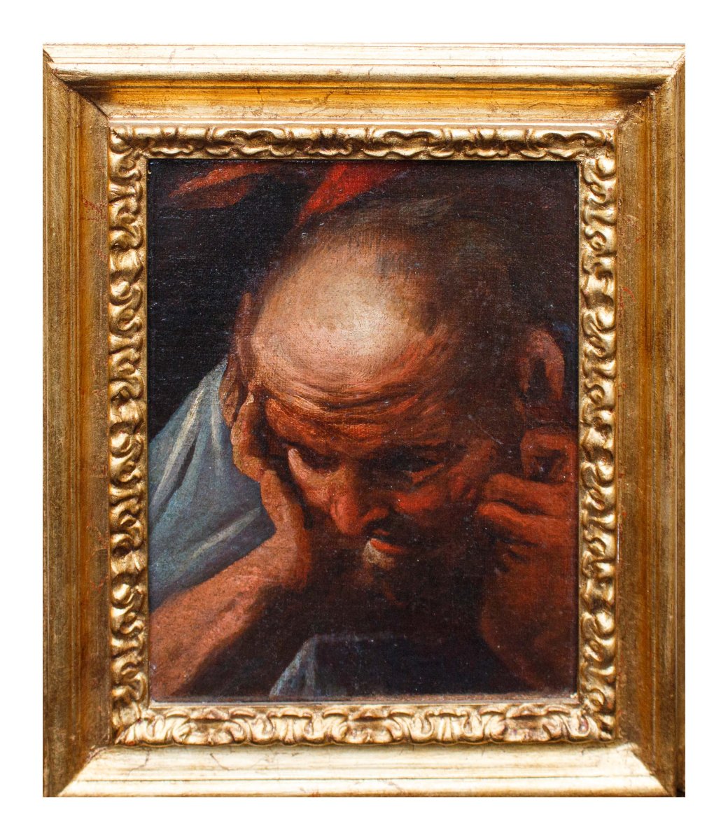 Antonio Zanchi (Este, 1631 – Venezia, 1722), Studio di un volto maschile