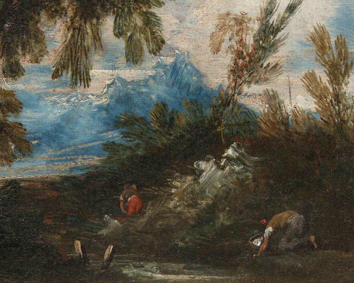 Antonio Francesco Peruzzini (Ancona, 1643 o 1646 – Milano, 1724), Paesaggio con figure-photo-5