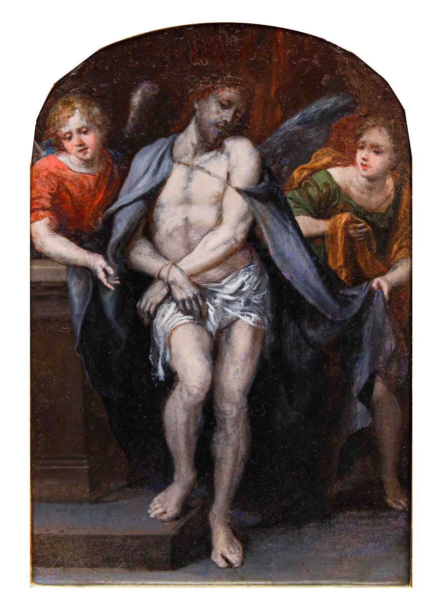 XVII secolo, Cristo con due angeli al sepolcro-photo-2