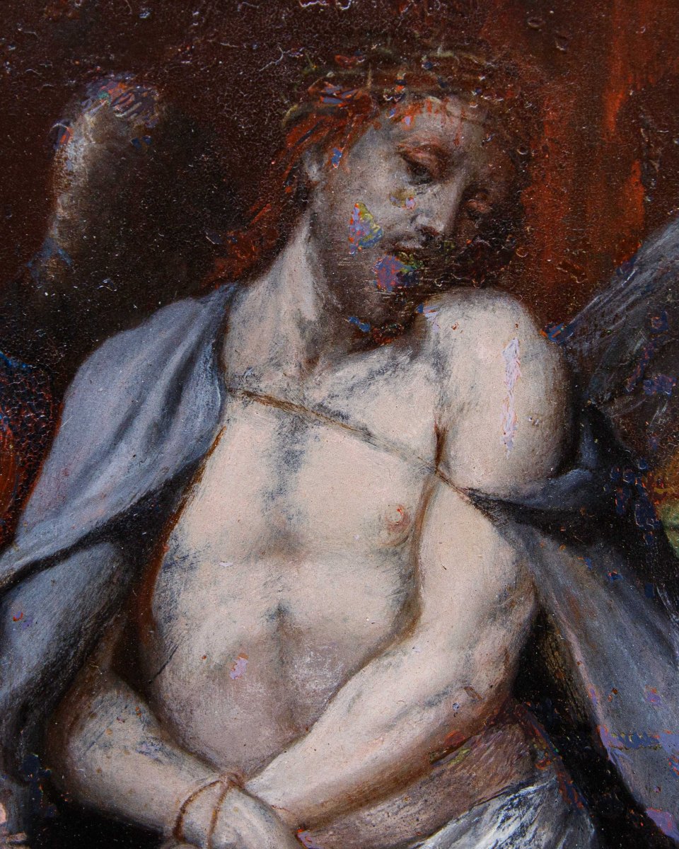 XVII secolo, Cristo con due angeli al sepolcro-photo-3