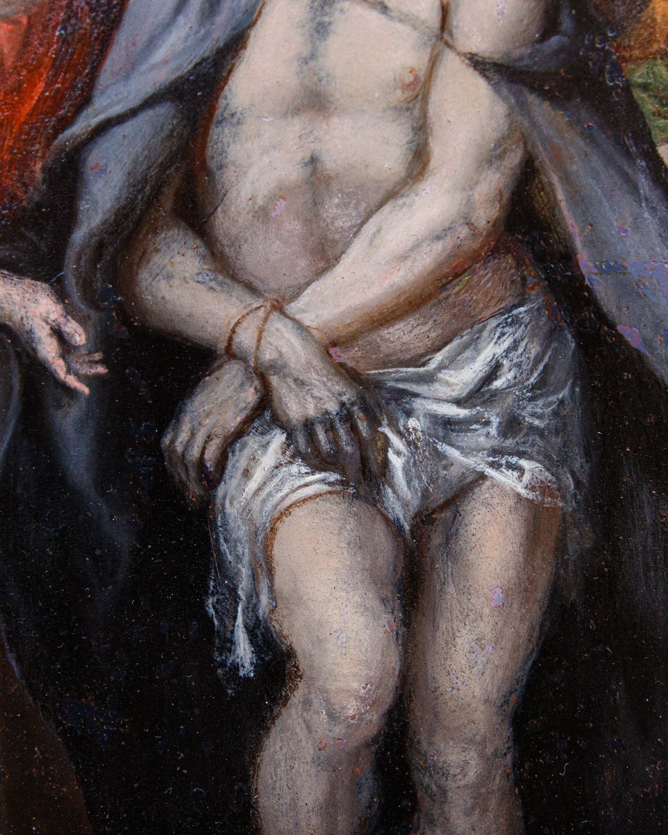 XVII secolo, Cristo con due angeli al sepolcro-photo-4