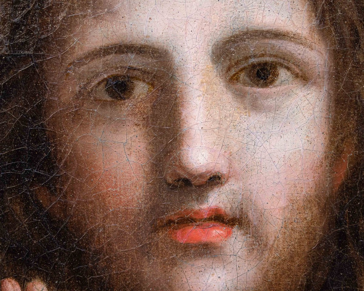 Scuola del XVI-XVII secolo, Cristo Benedicente-photo-4