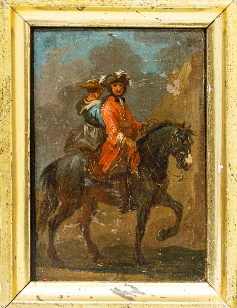 August Querfurt (1696, Wolfenbüttel – 1761, Vienna), attr., Composizioni con cavalieri-photo-1