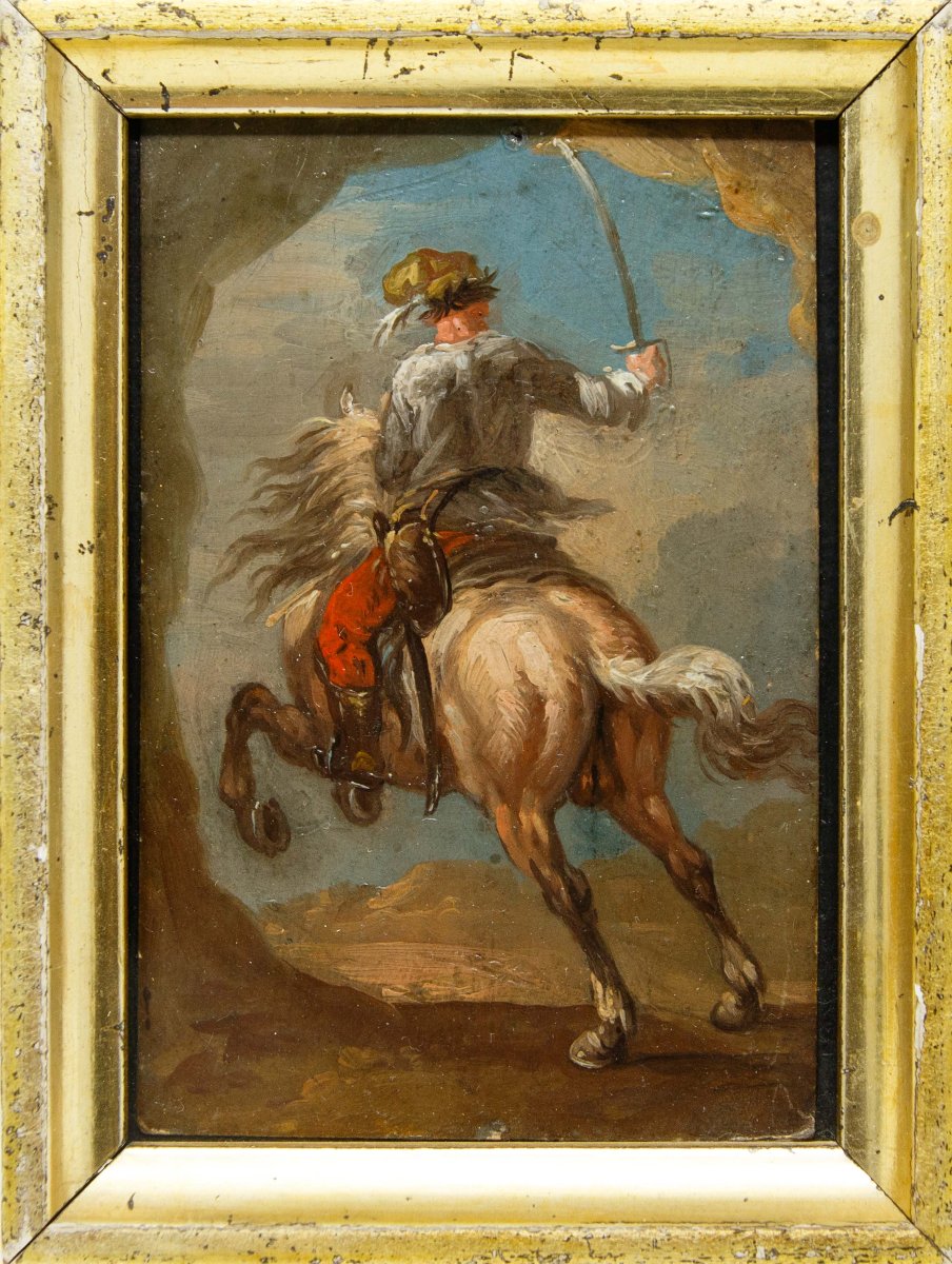 August Querfurt (1696, Wolfenbüttel – 1761, Vienna), attr., Composizioni con cavalieri-photo-2