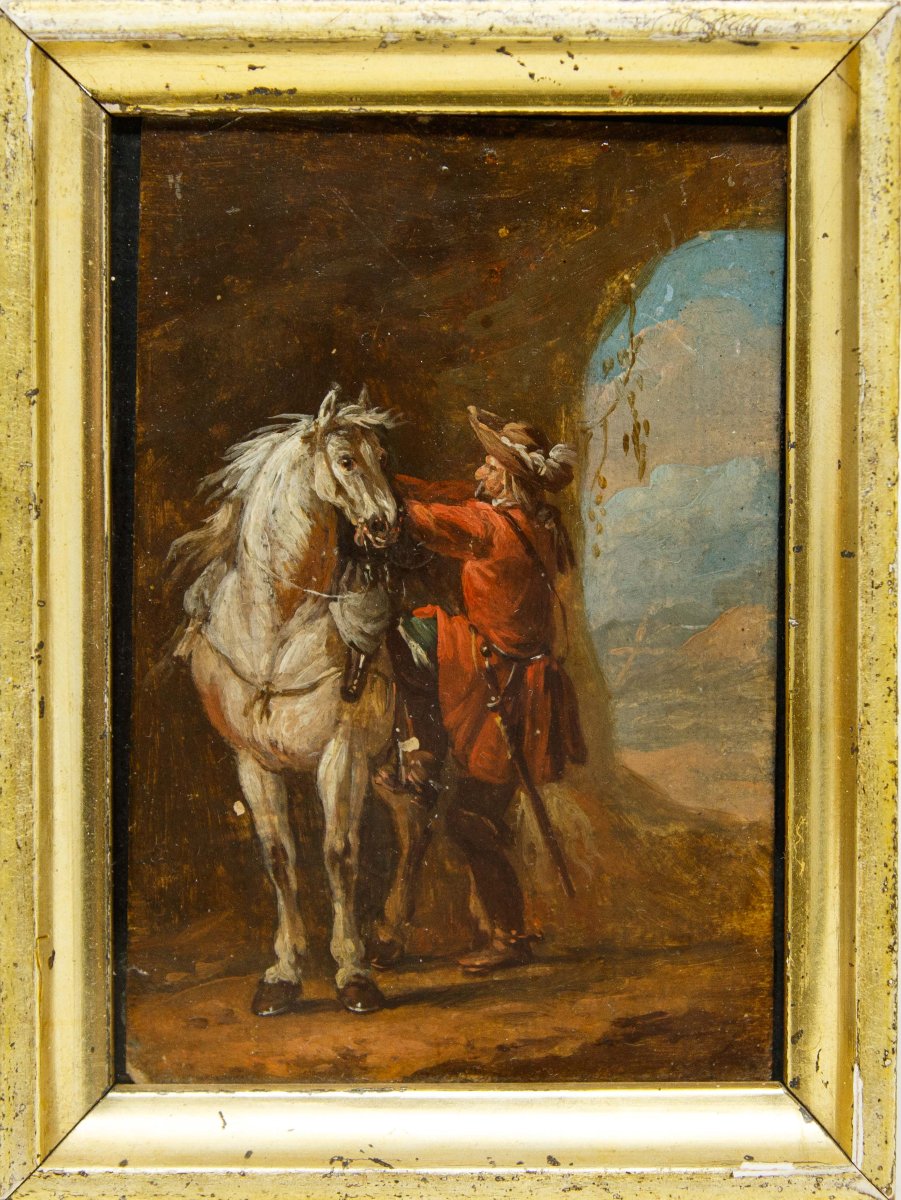 August Querfurt (1696, Wolfenbüttel – 1761, Vienna), attr., Composizioni con cavalieri-photo-3