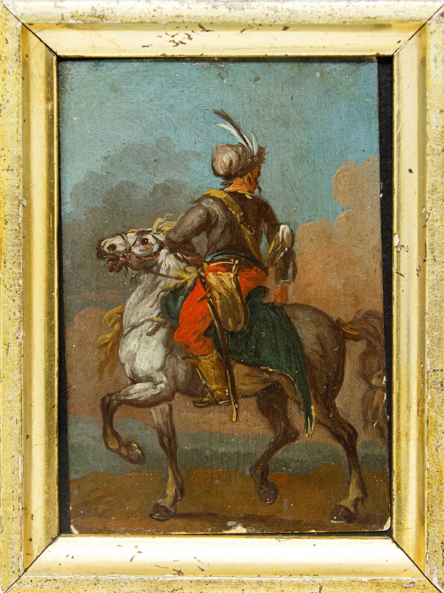 August Querfurt (1696, Wolfenbüttel – 1761, Vienna), attr., Composizioni con cavalieri-photo-4