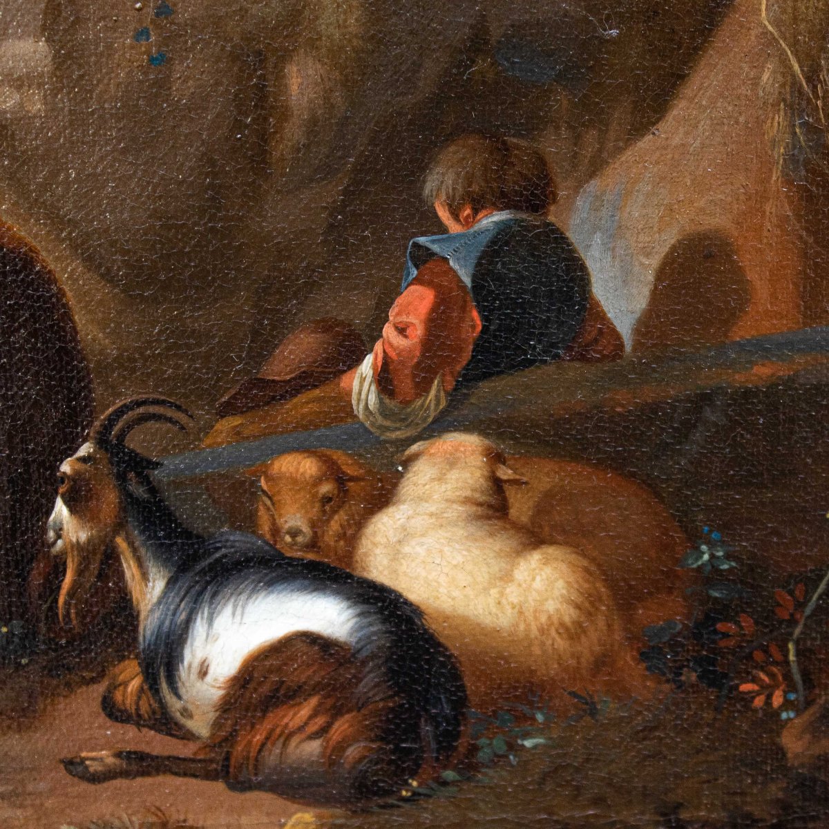 Cerchia di Nicolaes Berchem (1620, Haarlem - 1683, Amsterdam), Scena con armenti-photo-1