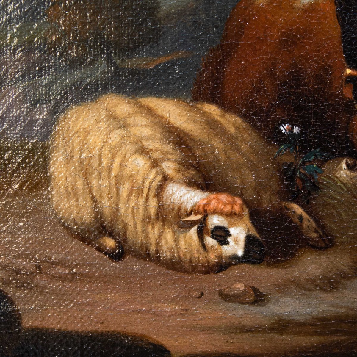 Cerchia di Nicolaes Berchem (1620, Haarlem - 1683, Amsterdam), Scena con armenti-photo-3