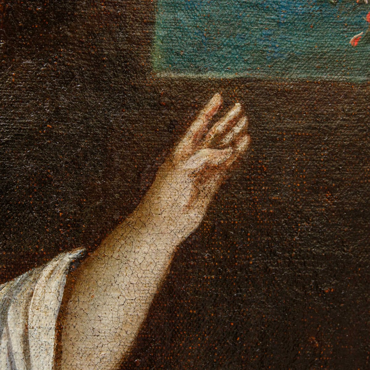 XVII secolo, Bambina che gioca con uccellino-photo-3