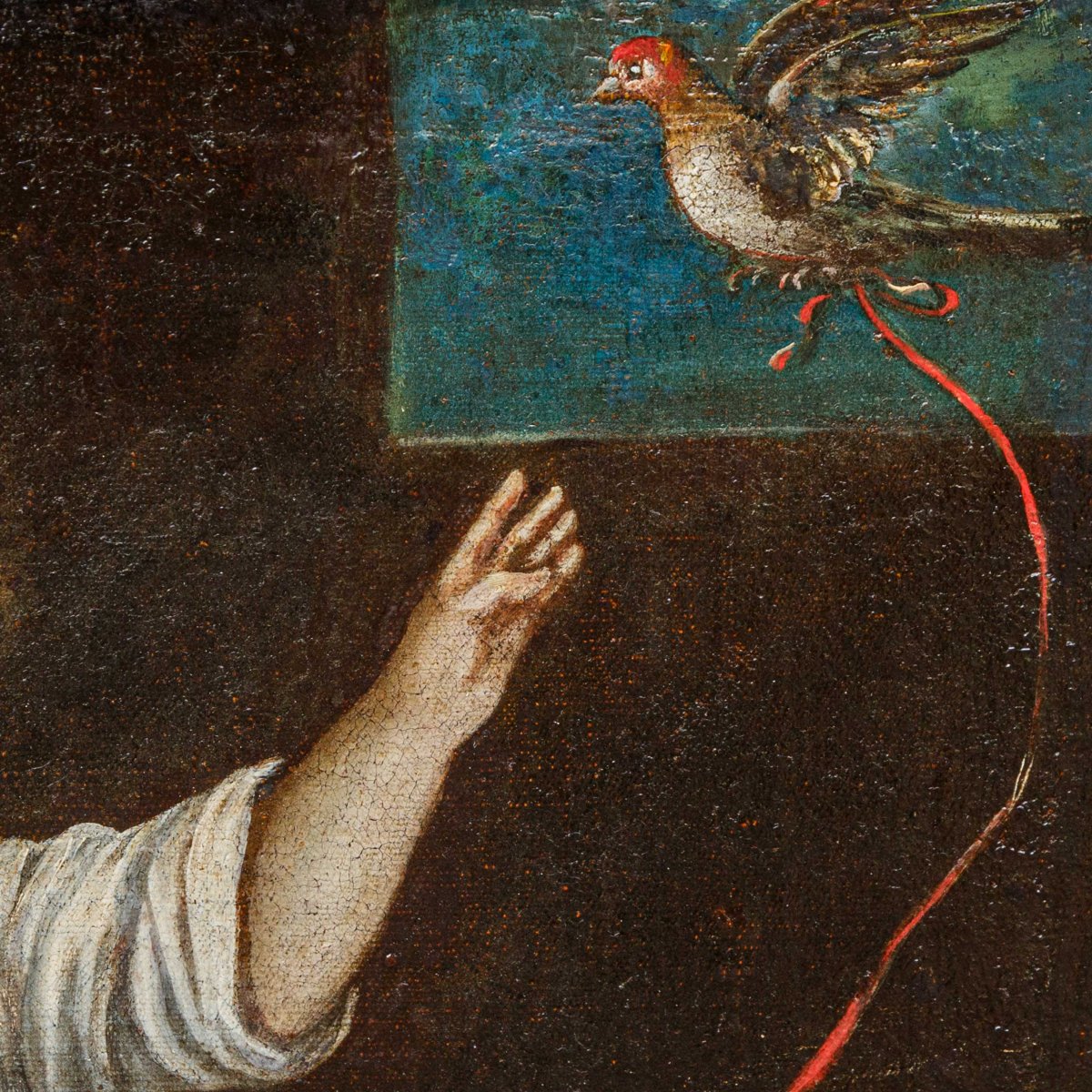 XVII secolo, Bambina che gioca con uccellino-photo-4