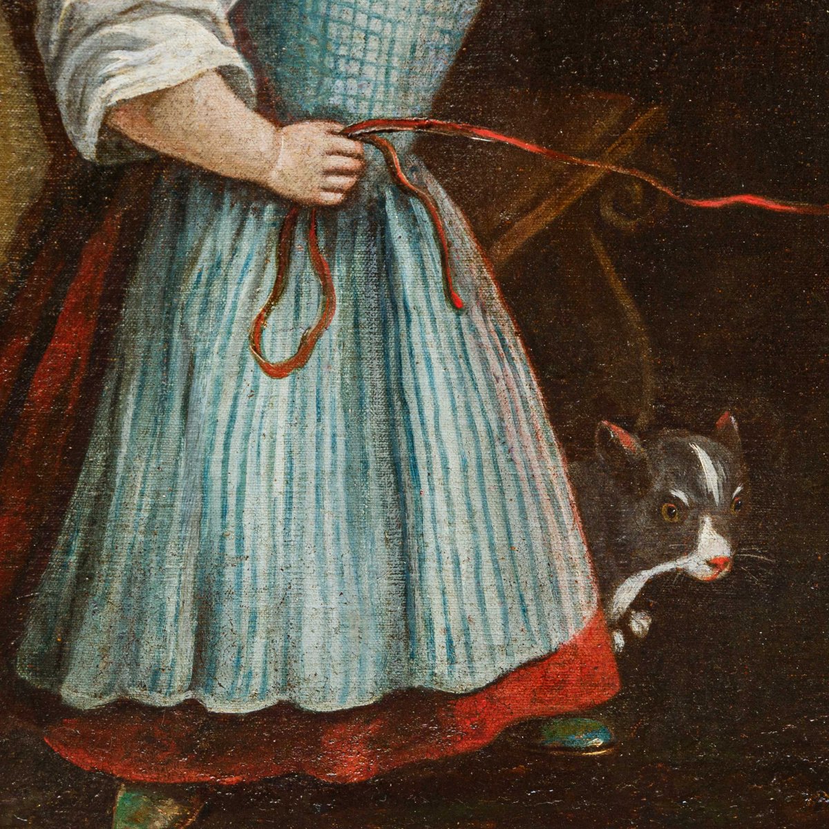 XVII secolo, Bambina che gioca con uccellino-photo-7