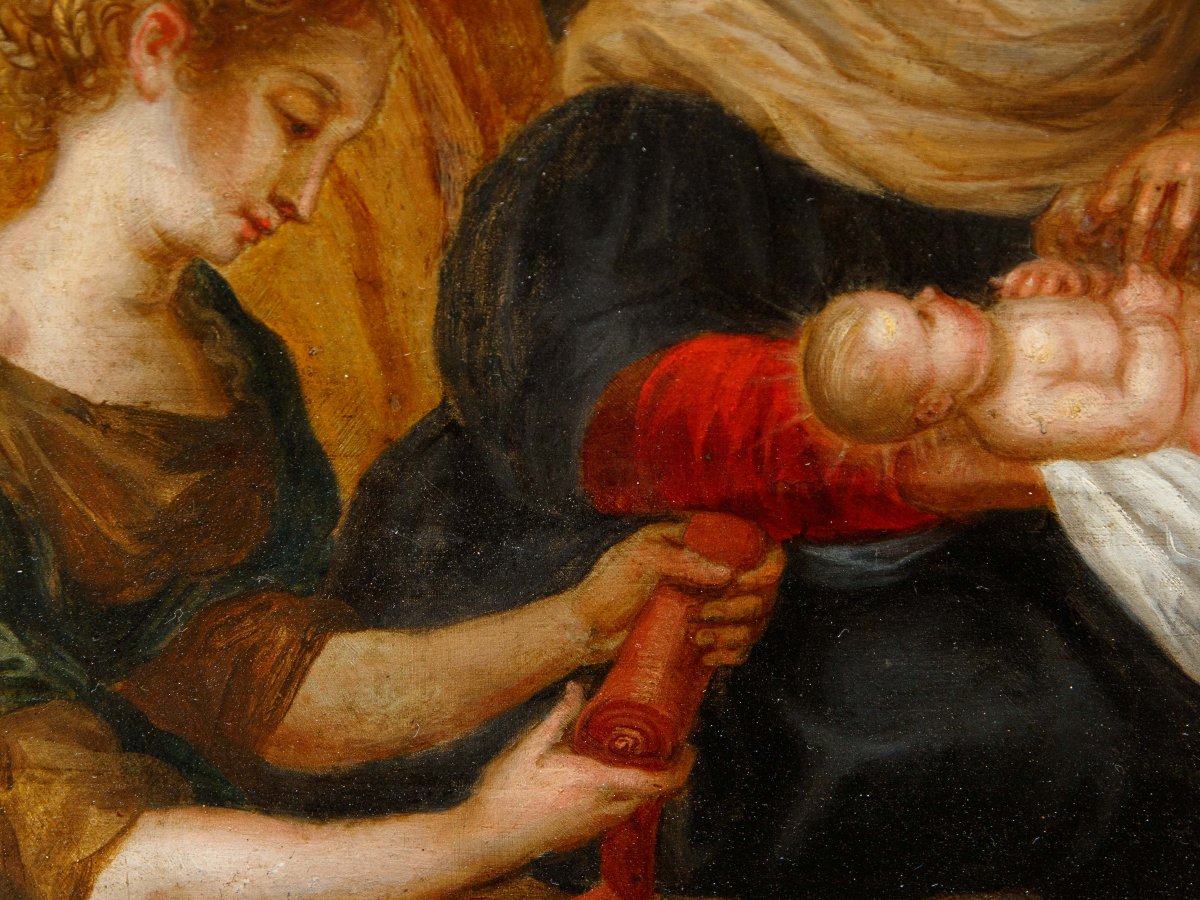 Bottega di Josè Leonardo (Saragozza, 1601 – 1653), Nascita della Vergine-photo-1