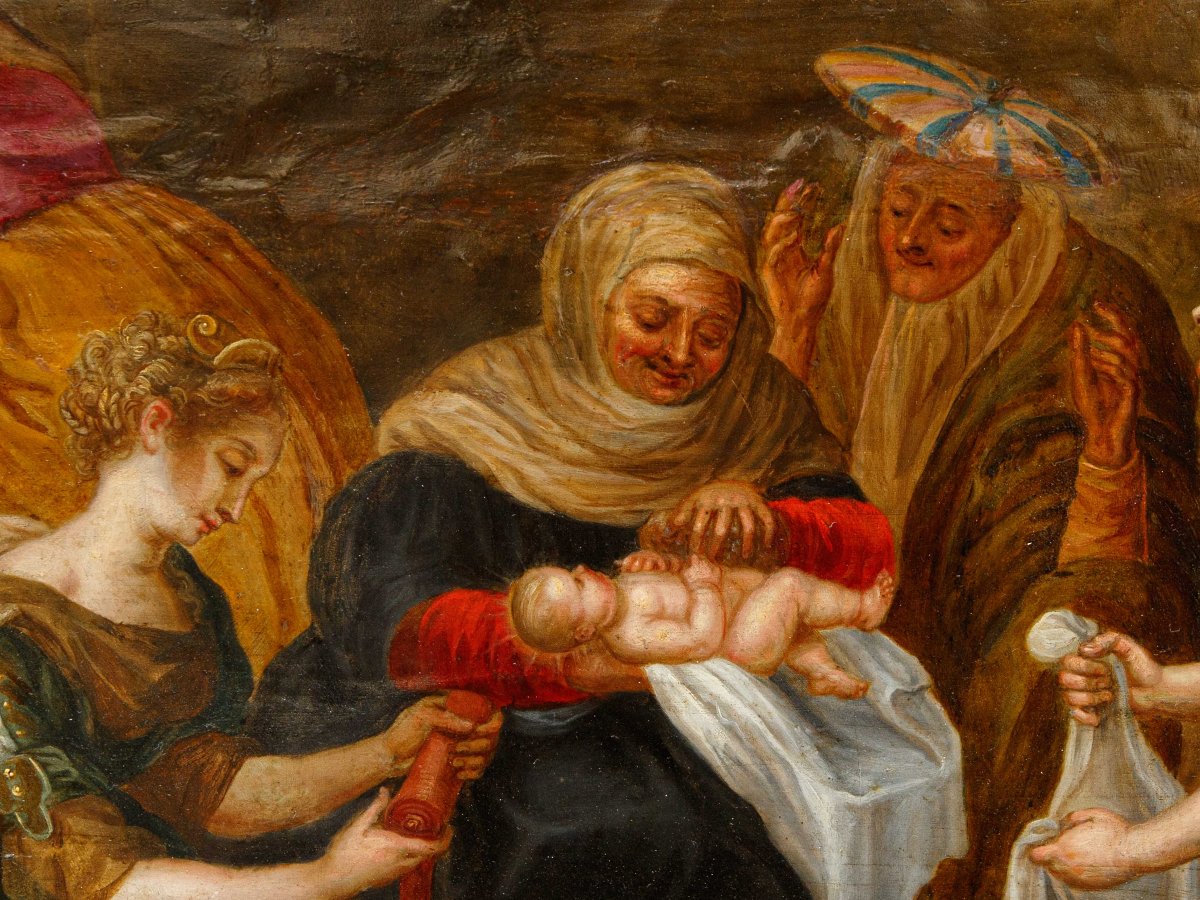 Bottega di Josè Leonardo (Saragozza, 1601 – 1653), Nascita della Vergine-photo-3