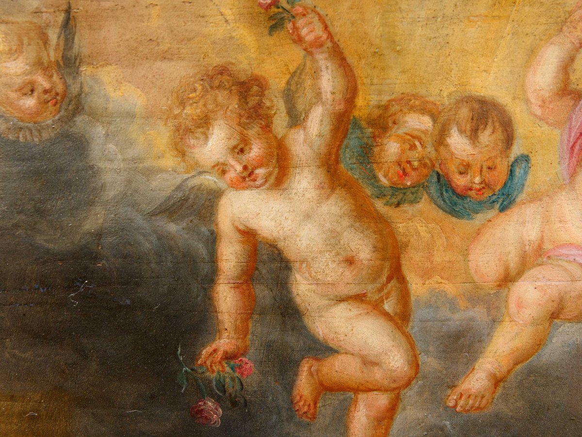 Bottega di Josè Leonardo (Saragozza, 1601 – 1653), Nascita della Vergine-photo-4