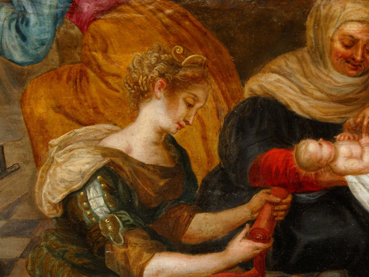 Bottega di Josè Leonardo (Saragozza, 1601 – 1653), Nascita della Vergine-photo-7