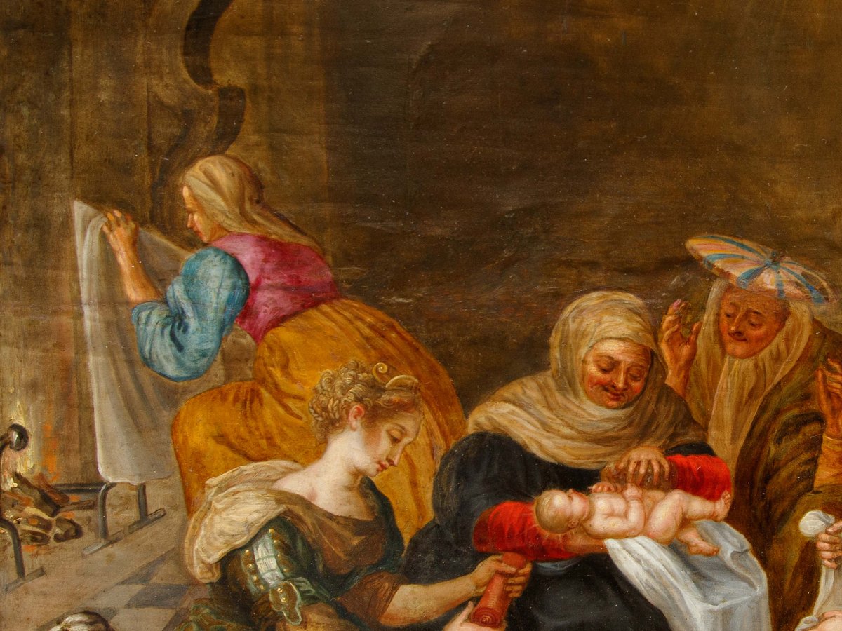 Bottega di Josè Leonardo (Saragozza, 1601 – 1653), Nascita della Vergine-photo-8