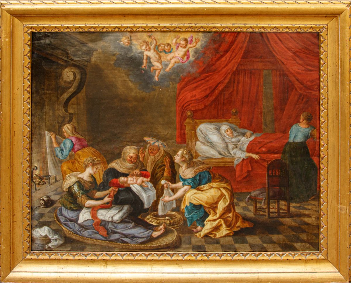 Bottega di Josè Leonardo (Saragozza, 1601 – 1653), Nascita della Vergine