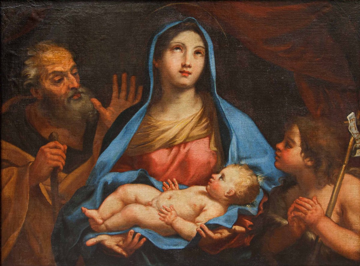 Giambettino Cignaroli (Verona, 1706 – 1770),attr., Sacra Famiglia con San Giovannino-photo-2
