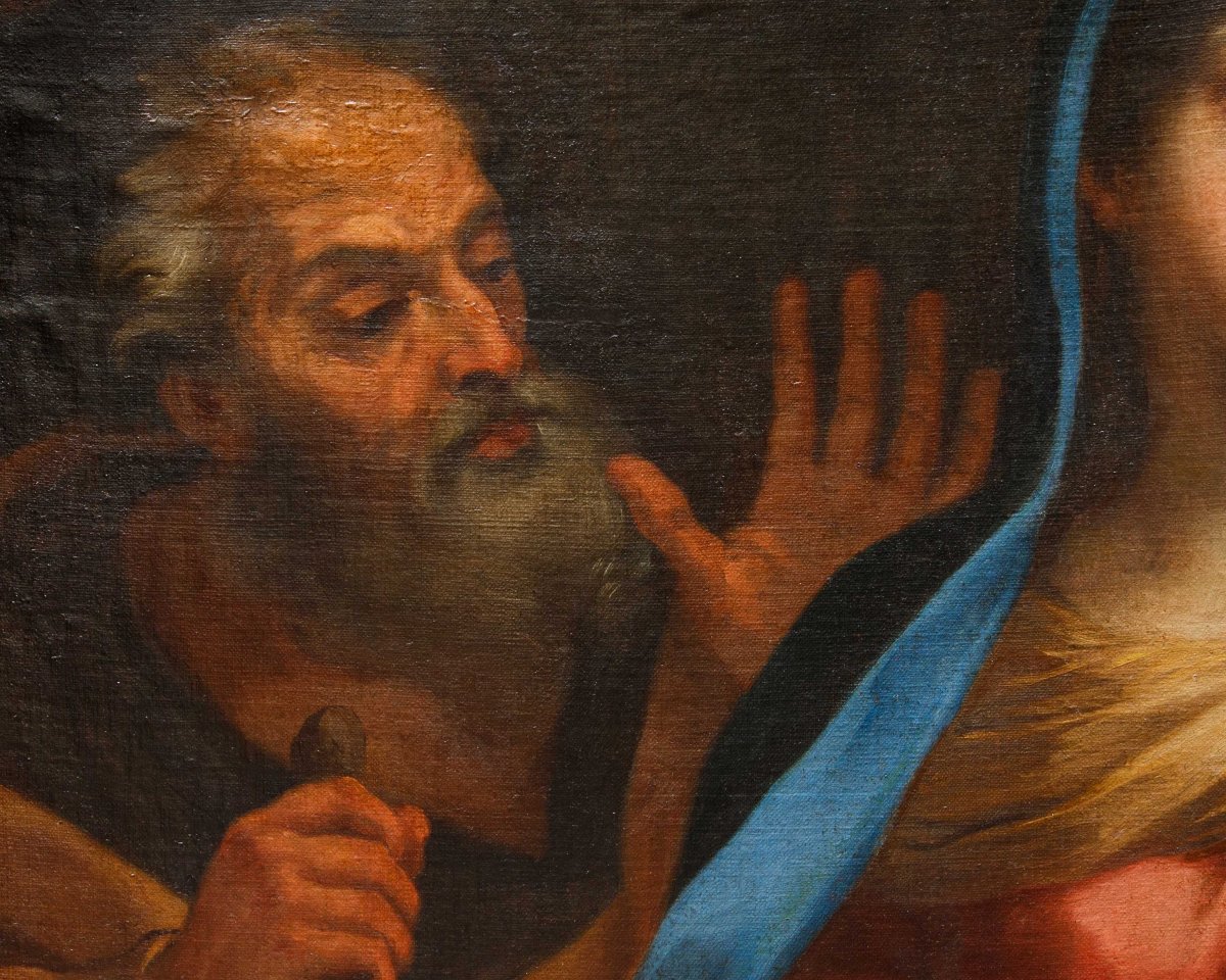Giambettino Cignaroli (Verona, 1706 – 1770),attr., Sacra Famiglia con San Giovannino-photo-5