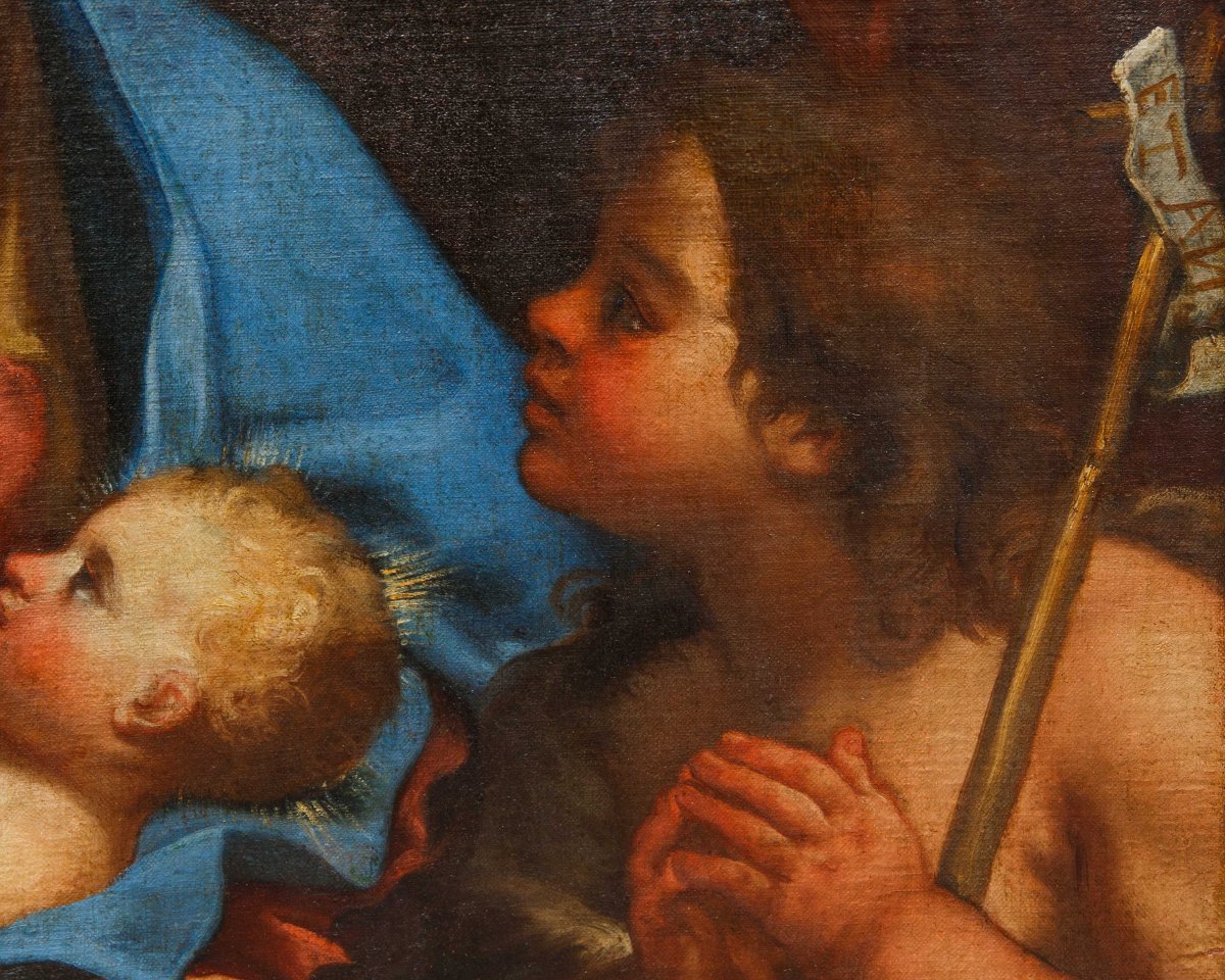Giambettino Cignaroli (Verona, 1706 – 1770),attr., Sacra Famiglia con San Giovannino-photo-6