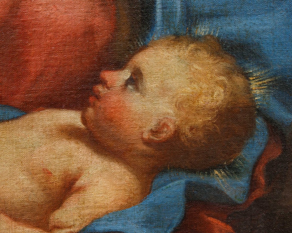 Giambettino Cignaroli (Verona, 1706 – 1770),attr., Sacra Famiglia con San Giovannino-photo-7