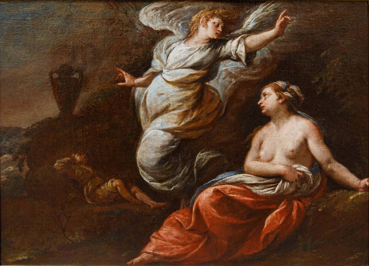Carlo Francesco Nuolone (Milano, 1609 – 1662), L’apparizione dell’angelo ad Agar e Ismaele-photo-2