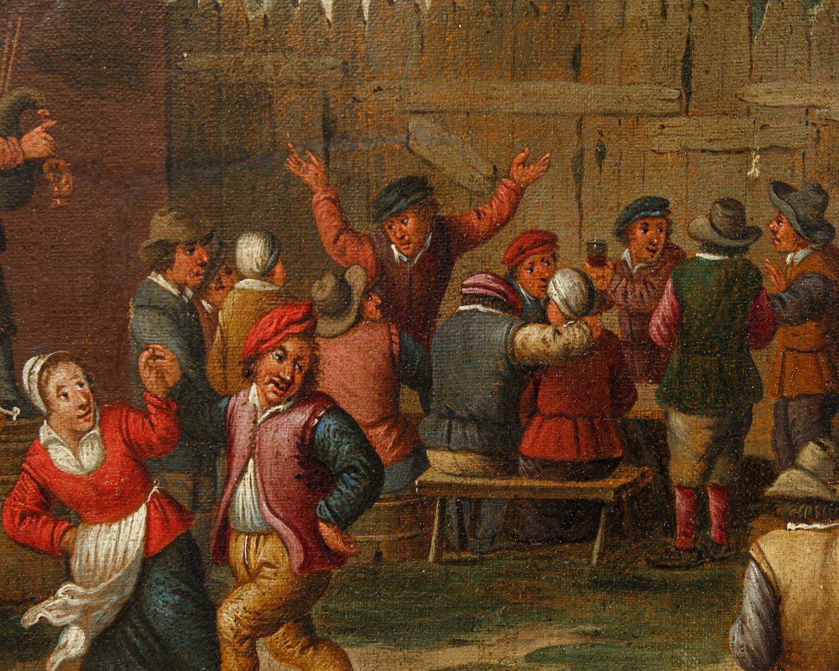 David Teniers il Giovane (Anversa, 1610 – Bruxelles, 1690), bottega di, Festa di villaggio-photo-5