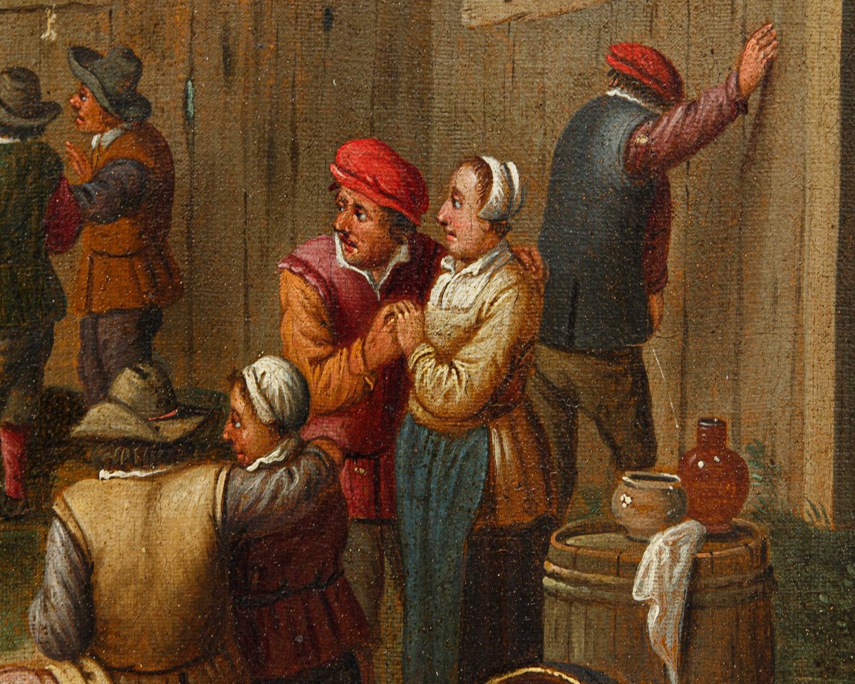 David Teniers il Giovane (Anversa, 1610 – Bruxelles, 1690), bottega di, Festa di villaggio-photo-6