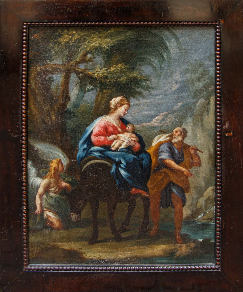 Scuola lombarda, secolo XVII, Fuga in Egitto