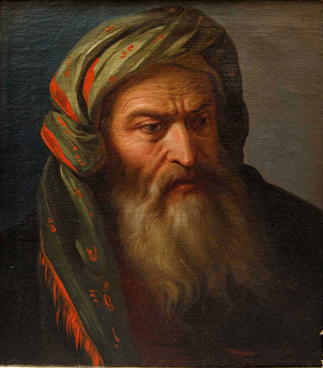 Carlo Arienti (Bologna, 1801 - Torino, 1873), attr.,Ritratto d'uomo con turbante (Testa di cara-photo-2