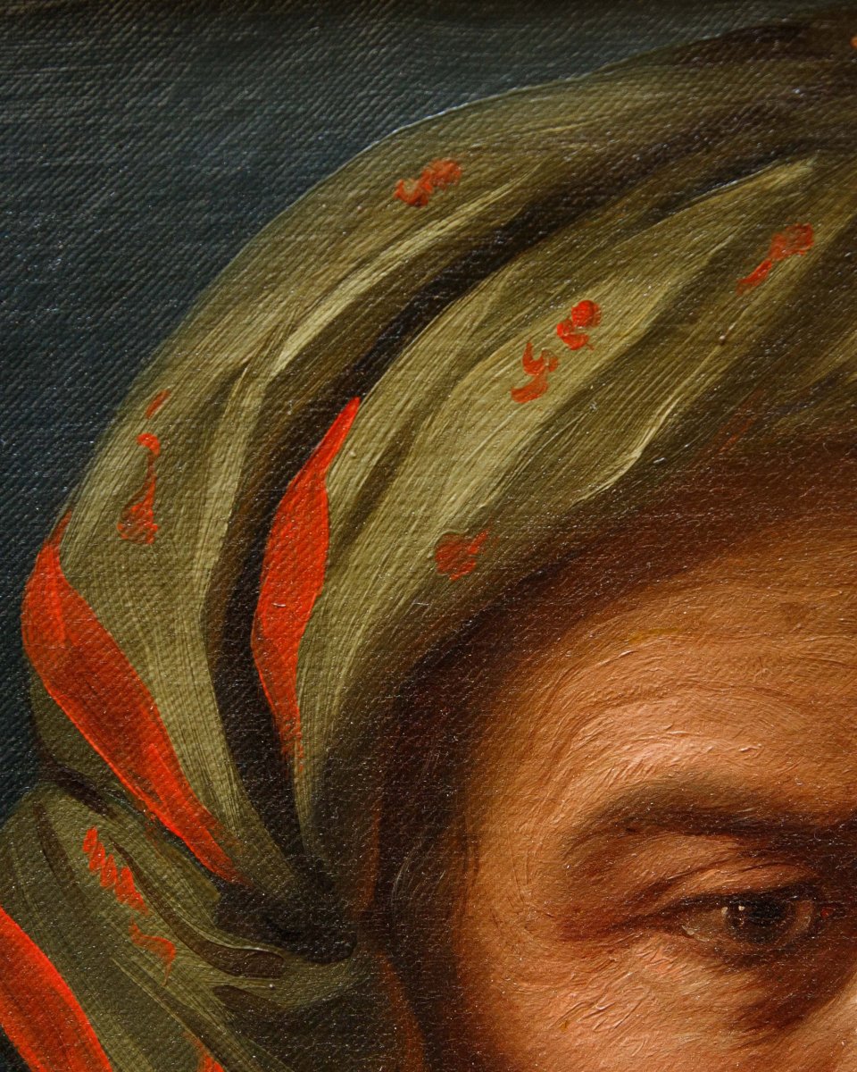 Carlo Arienti (Bologna, 1801 - Torino, 1873), attr.,Ritratto d'uomo con turbante (Testa di cara-photo-4