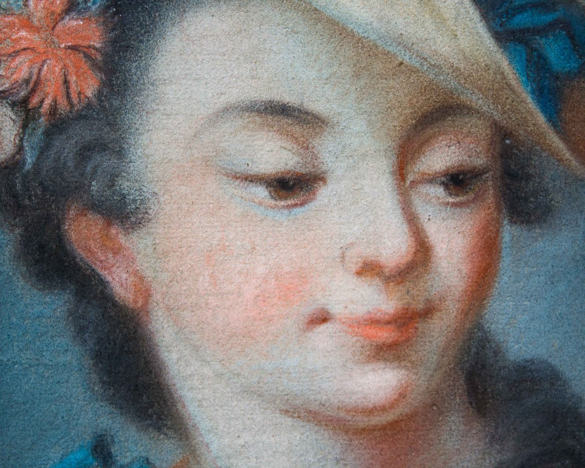 Tomaso Bugoni (Venezia? – 1767), Ritratto di ragazza con cappello-photo-4