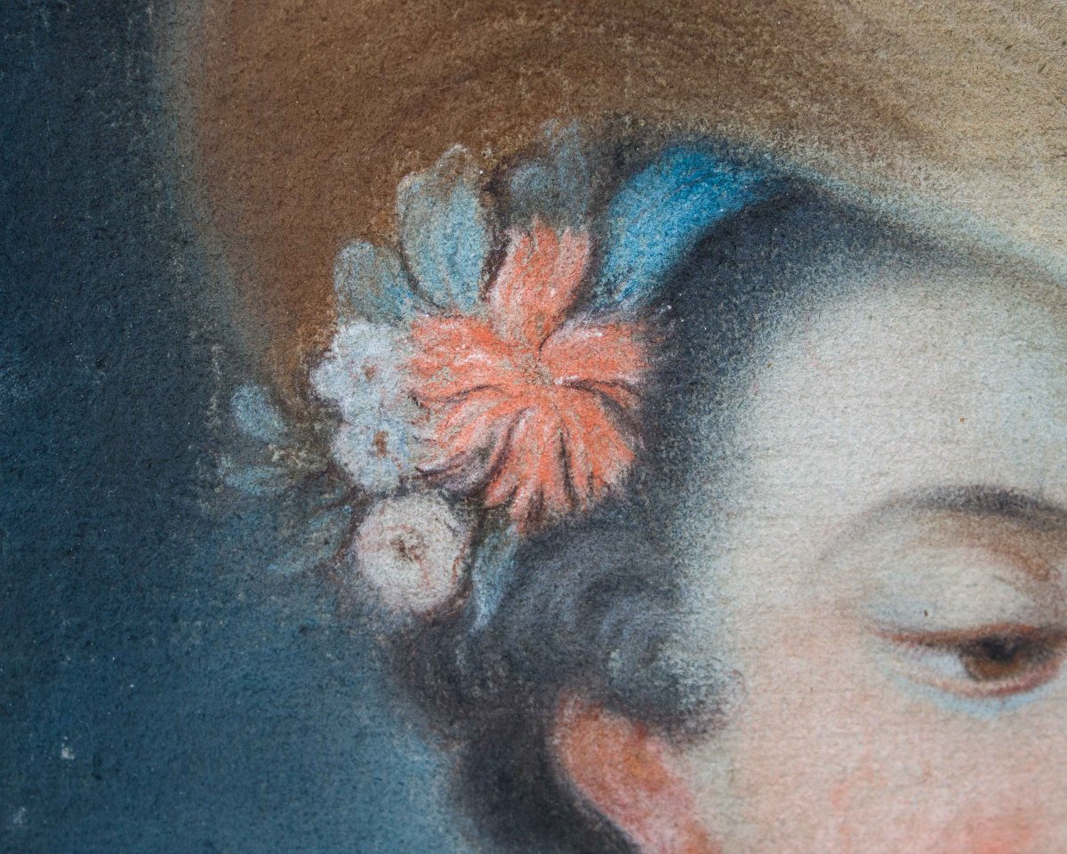 Tomaso Bugoni (Venezia? – 1767), Ritratto di ragazza con cappello-photo-1