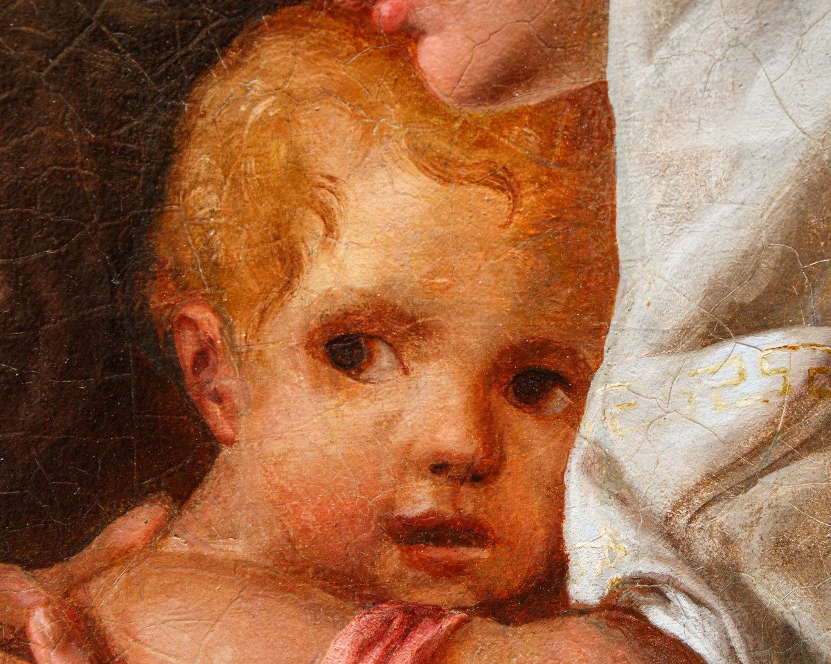 Scuola veneta del XVIII secolo, Madonna col Bambino e San Giovannino-photo-4
