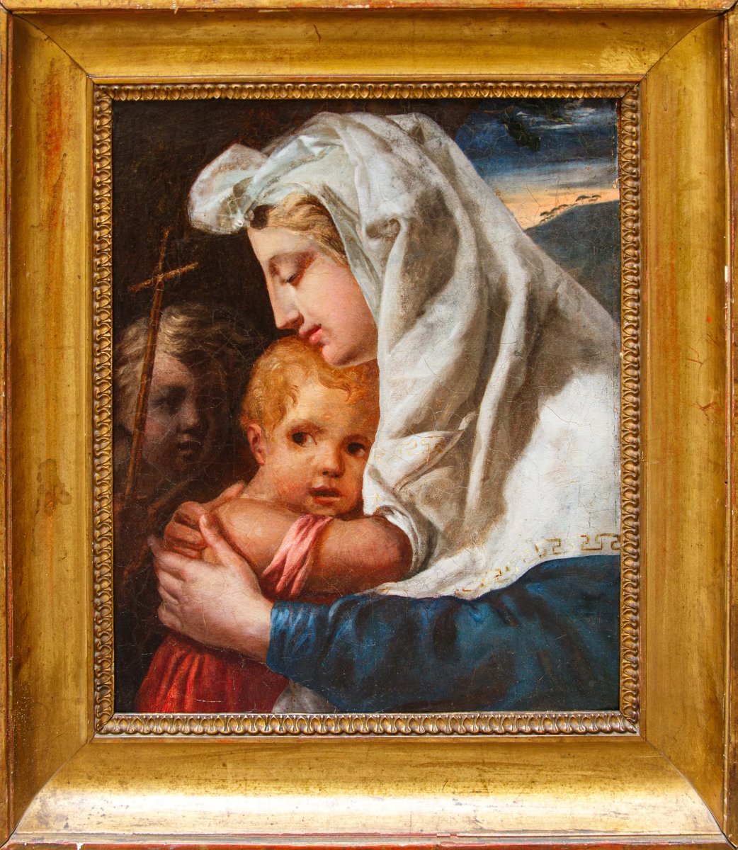 Scuola veneta del XVIII secolo, Madonna col Bambino e San Giovannino