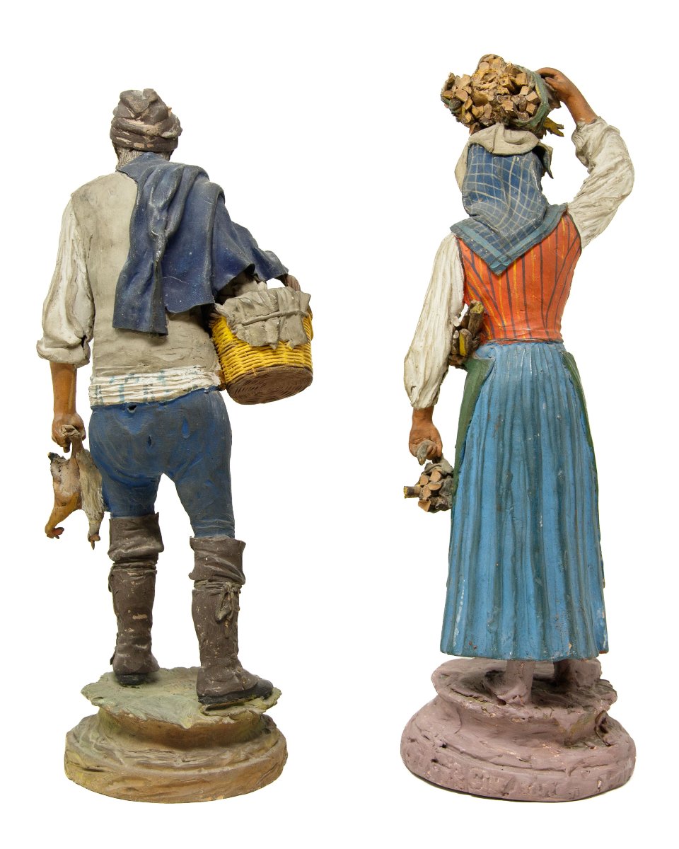 Caltagirone, fine del XVIII secolo, bottega Bongiovanni Vaccaro, Figure del presepe-photo-2