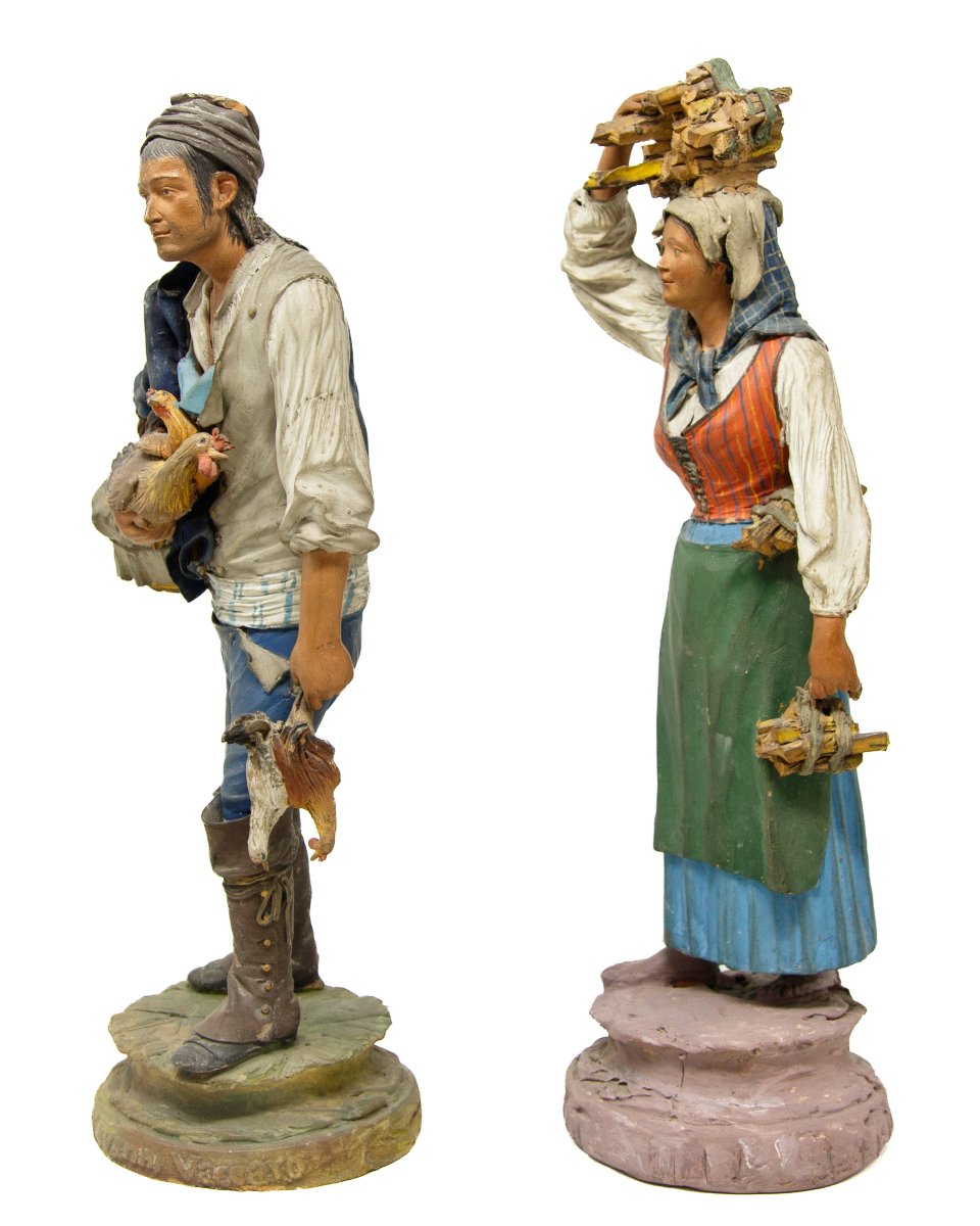 Caltagirone, fine del XVIII secolo, bottega Bongiovanni Vaccaro, Figure del presepe-photo-4