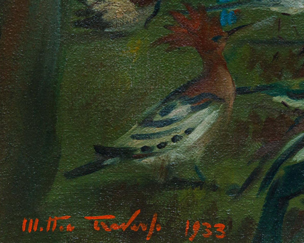 Mattia Traverso (Genova, 1885 – 1956), Predica di San Francesco agli uccelli-photo-8