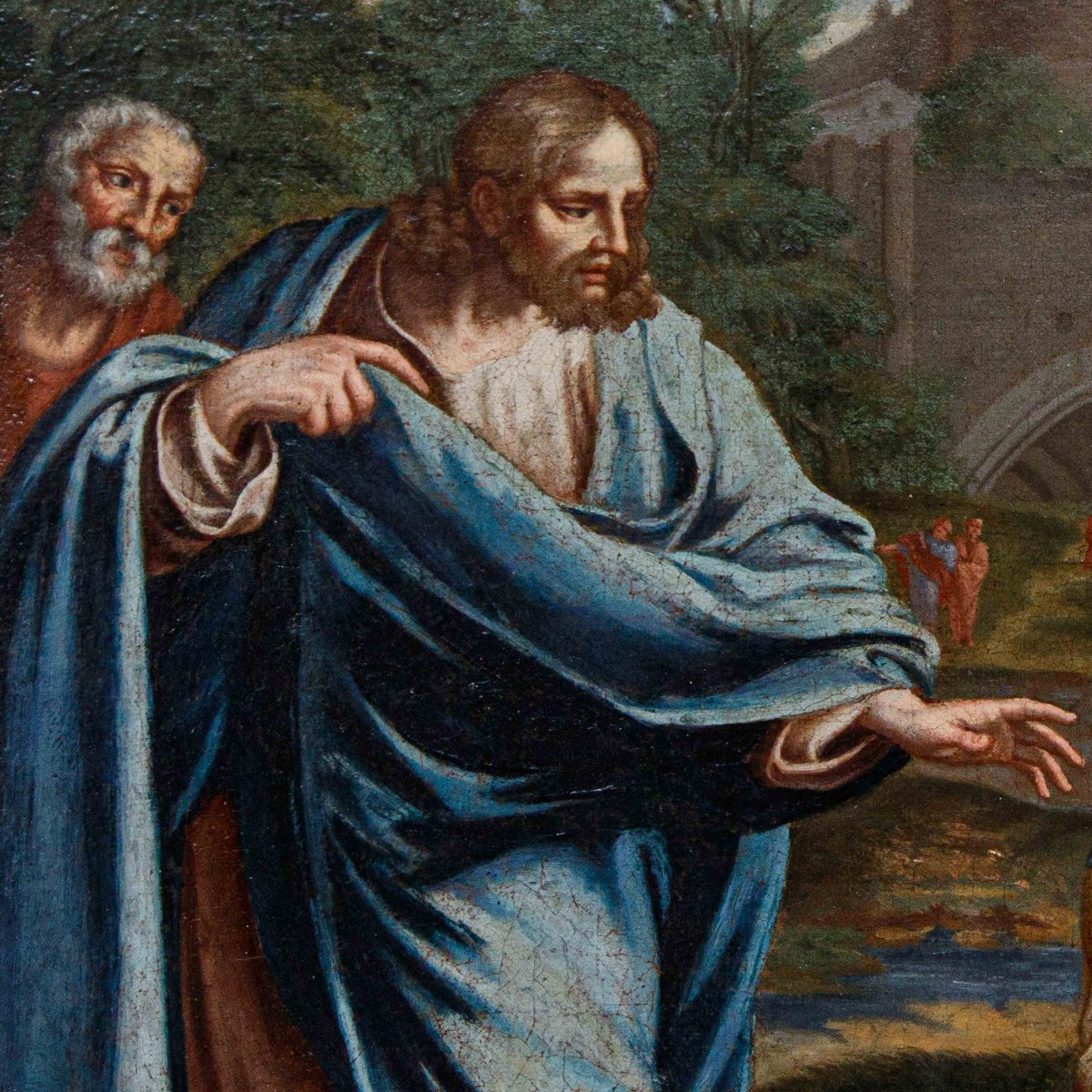 Seguace di Annibale Carracci (Bologna, 1560 – Roma, 1609), XVII secolo, Cristo e la Cananea-photo-2