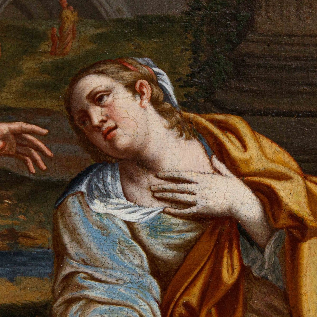 Seguace di Annibale Carracci (Bologna, 1560 – Roma, 1609), XVII secolo, Cristo e la Cananea-photo-7